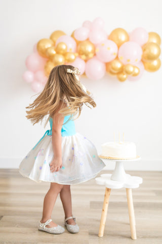Birthday Dress & Bloomer Set ~ Blue