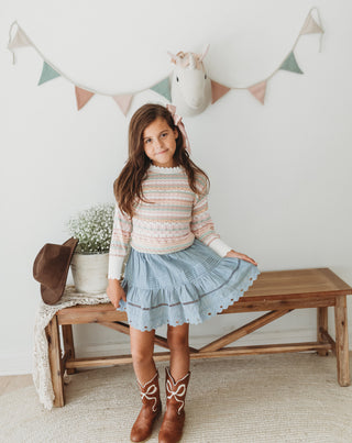 Boho Stripe Knit Sweater