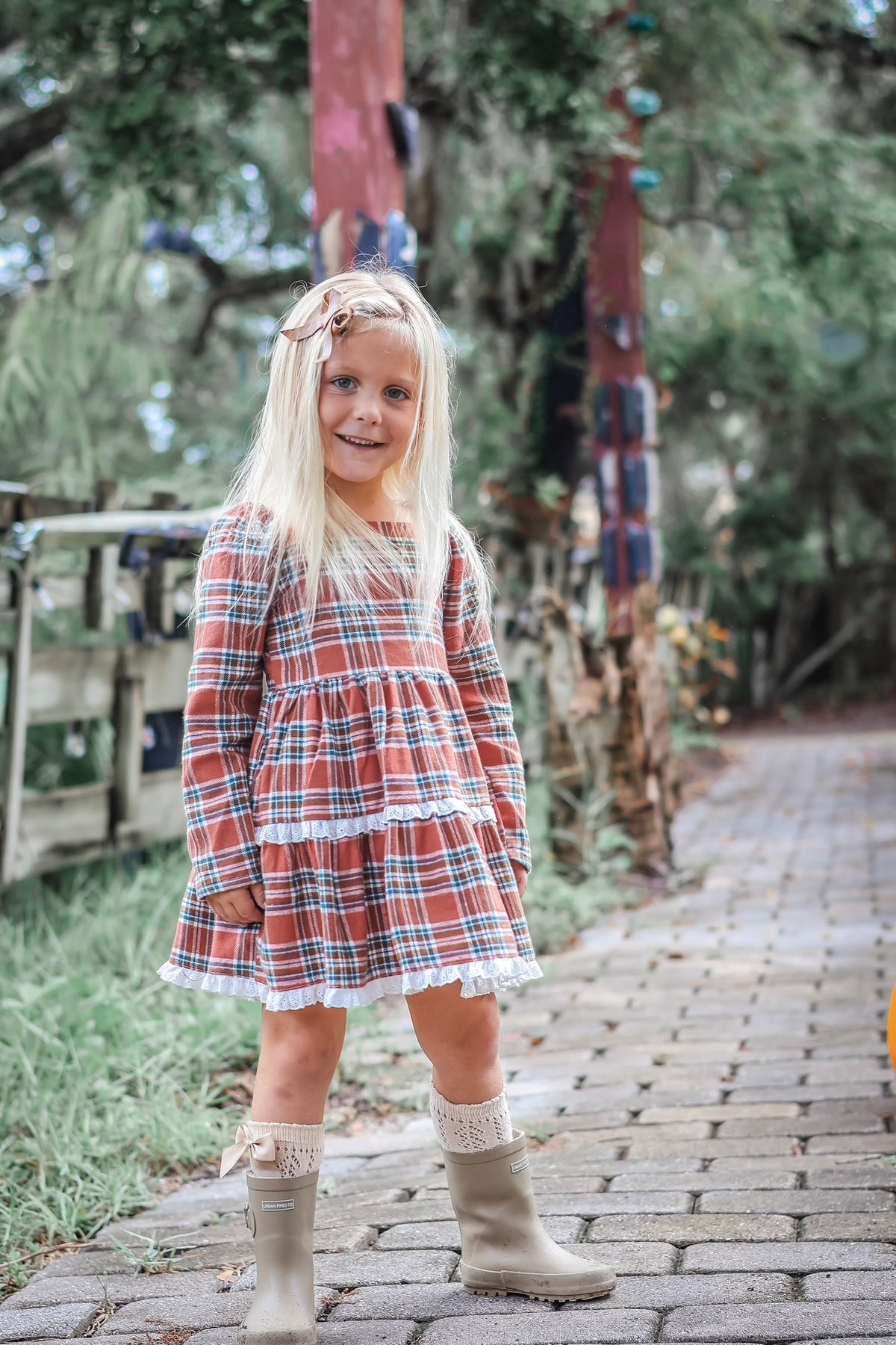 Turkey Day Tartan Grace Dress Set