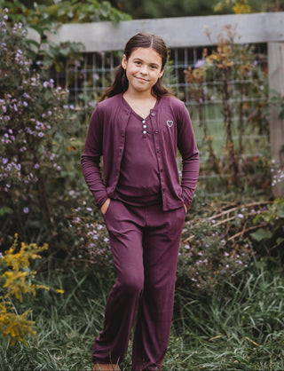 Ribbed Bamboo Plum Lounge Bundle