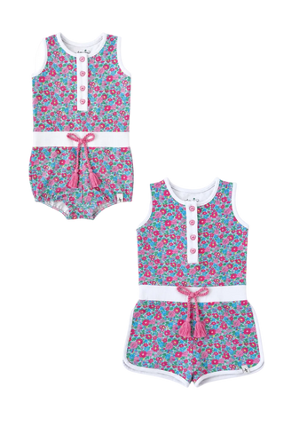 Neon Floral Romper