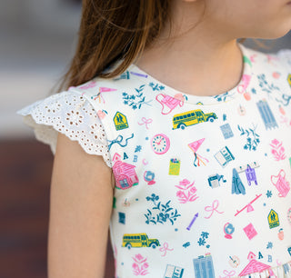 Scallop Tunic Set ~ Schoolyard Sweetie