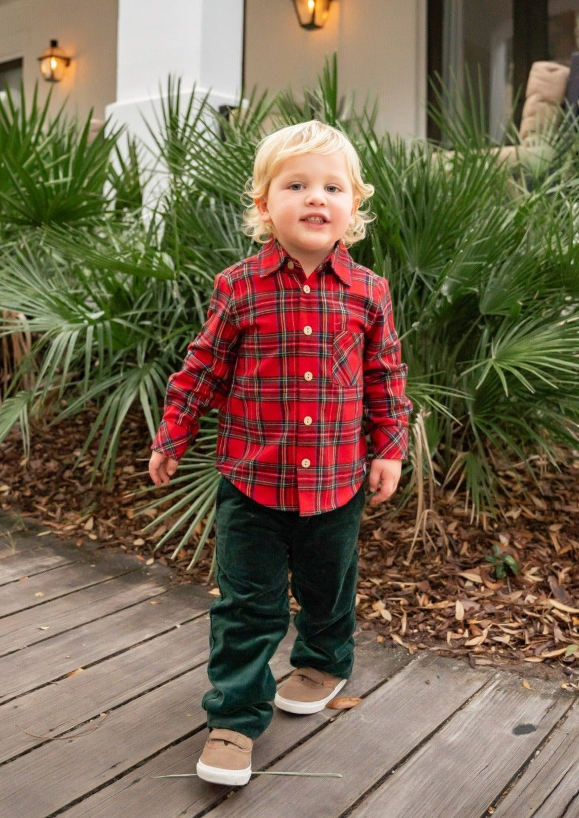 Merry Little Plaid Button-up Shirt