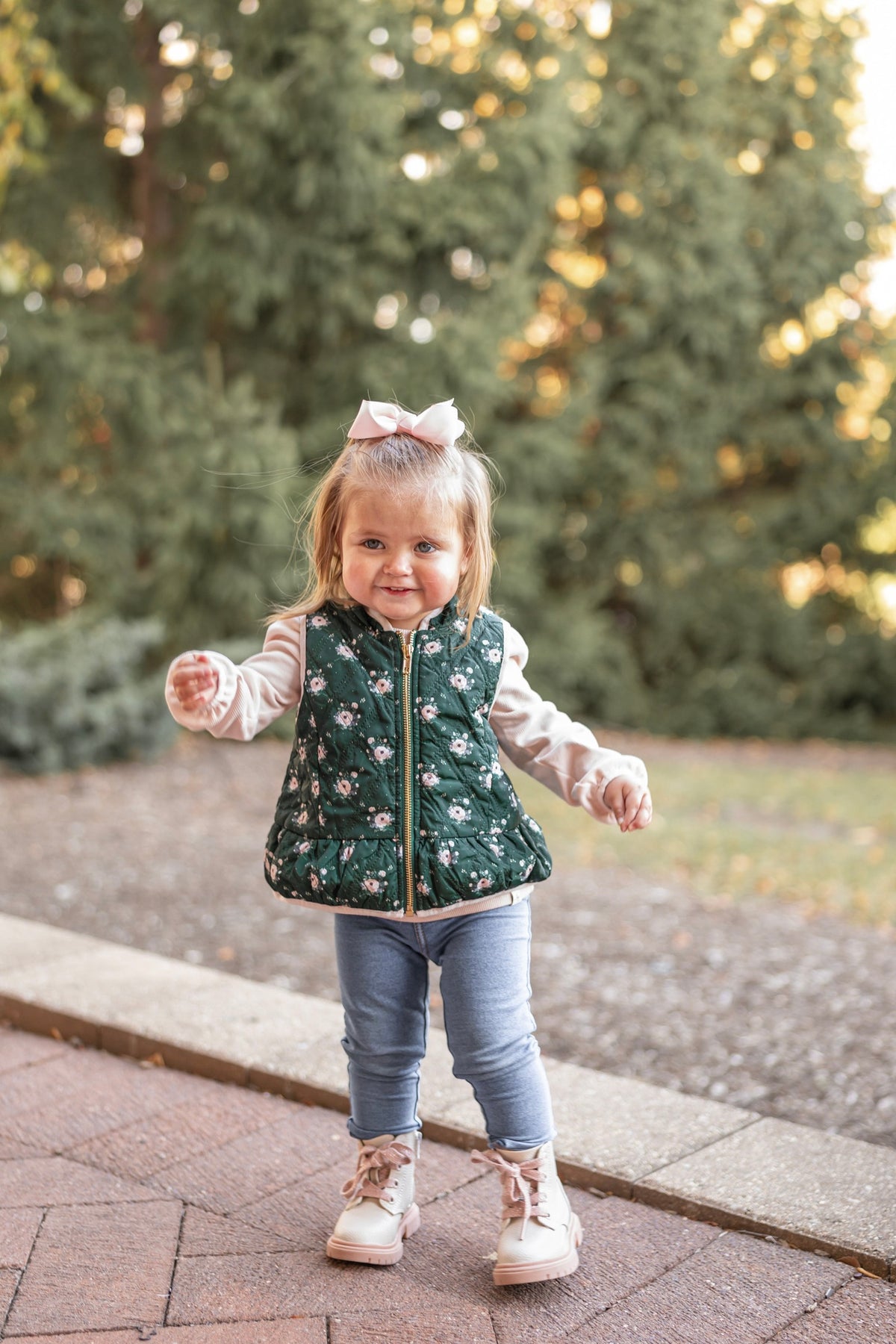 Emerald Frost Floral Vest