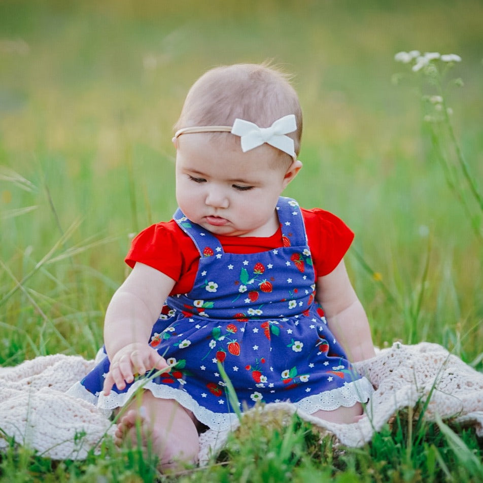 Strawberry Stars Skirted Romper