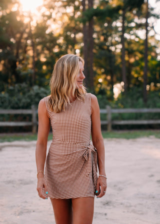 Women's Cinnamon Gingham Athletic