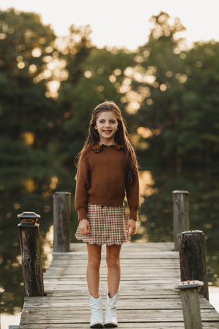 Brown Sugar Collared Sweater