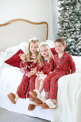 *PREORDER* Girls Holiday Heirloom Plaid Comfort Set