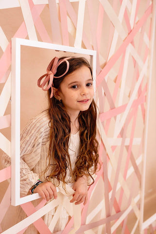 Orchid Butterfly Bow Headband - White