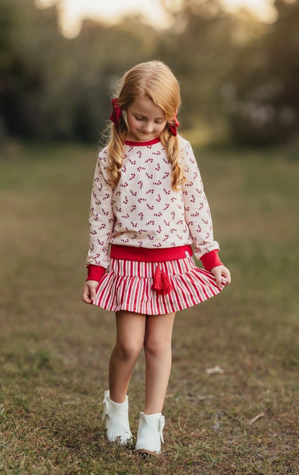 Candy Cane Delight Sweatshirt Set