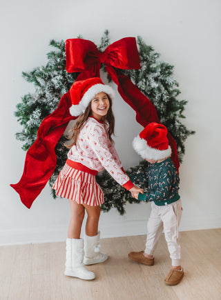 Peppermint Parade Sweatshirt and Skort Set