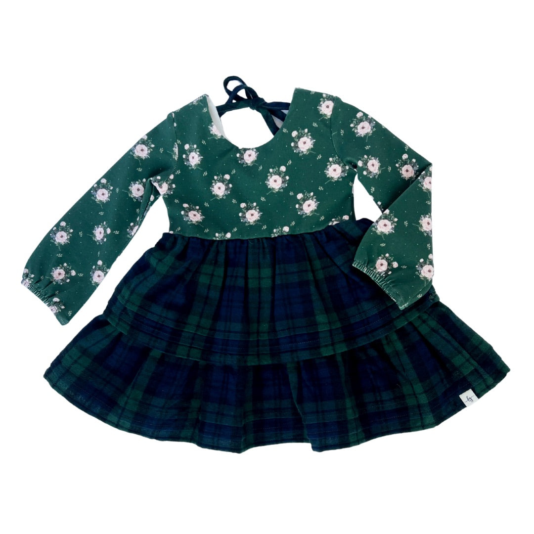 Emerald Frost and Flannel Dress