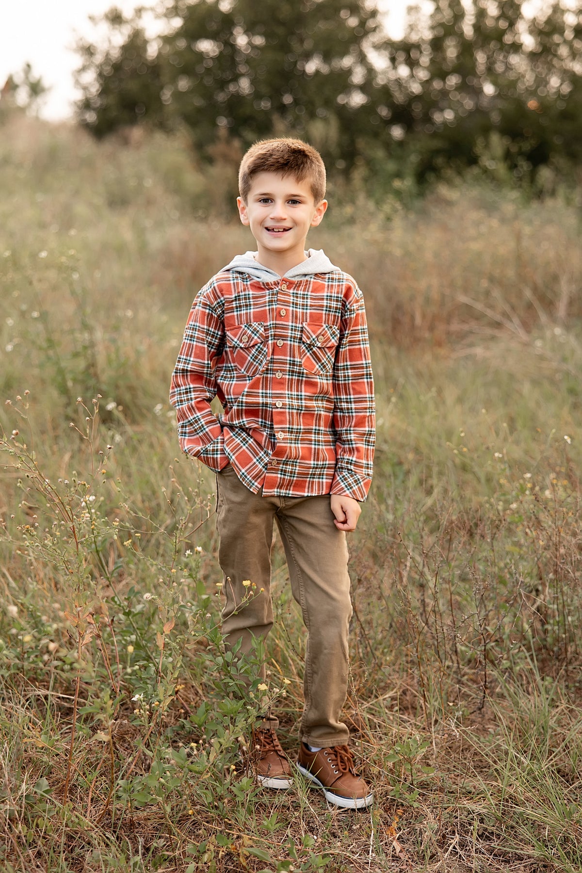 Turkey Day Tartan Button-Up Hoodie