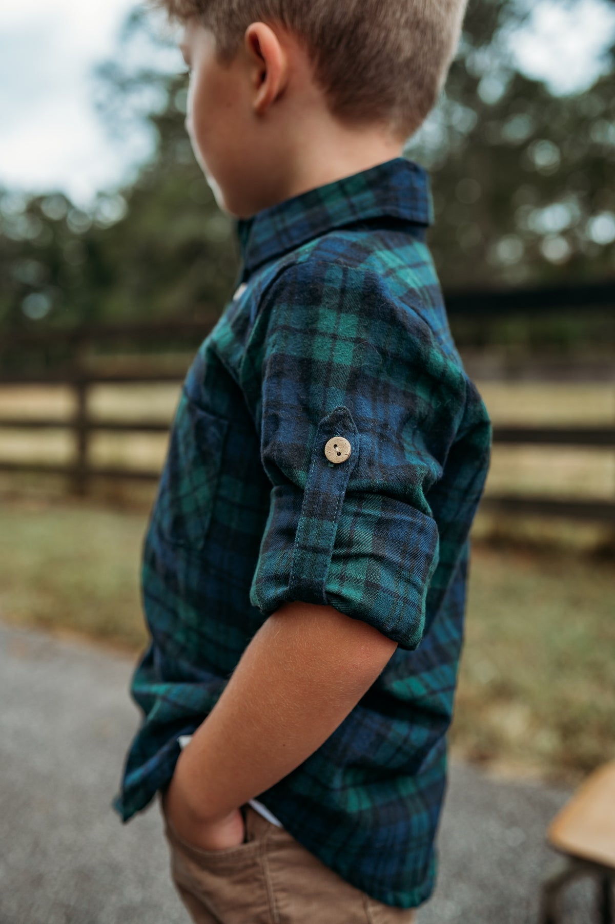 Emerald Frost Flannel Button-Up Shirt