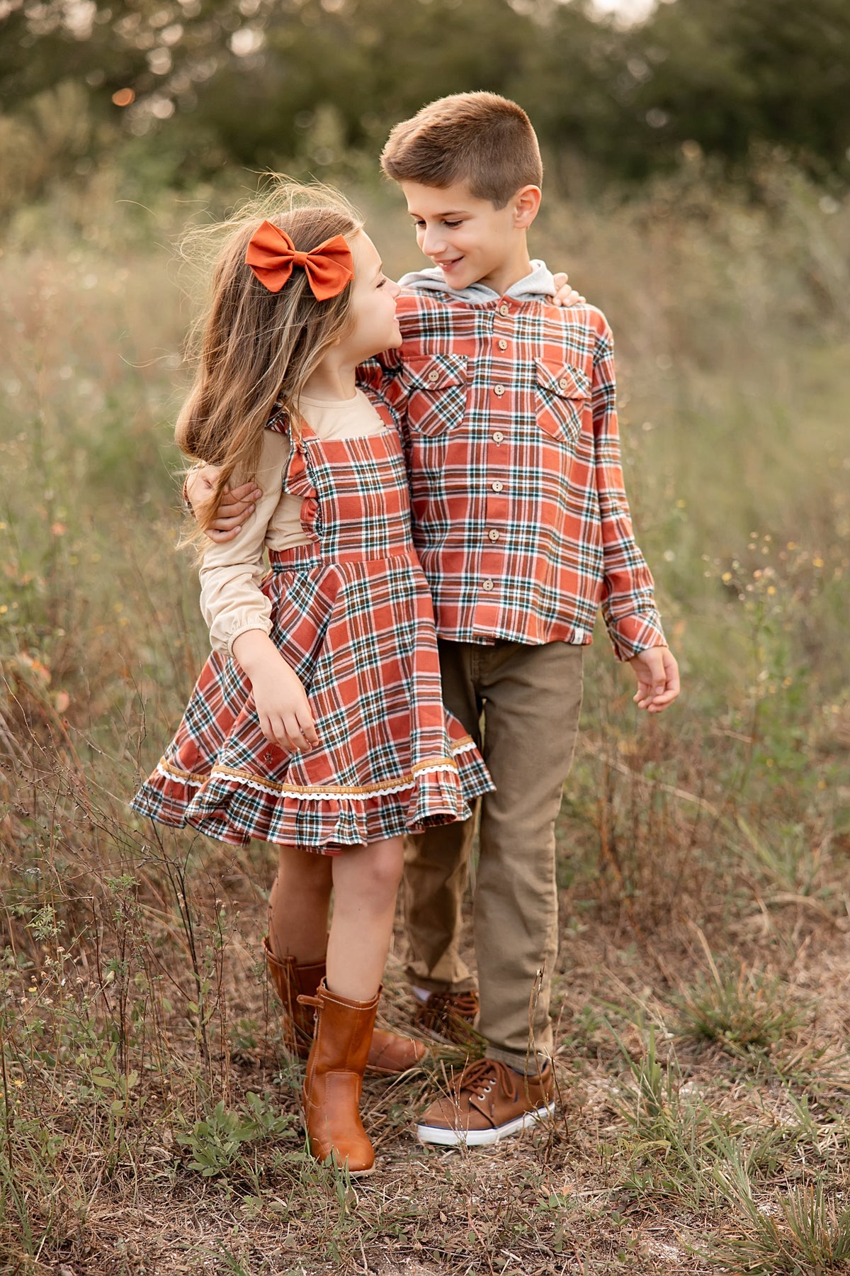 Turkey Day Tartan Pinafore