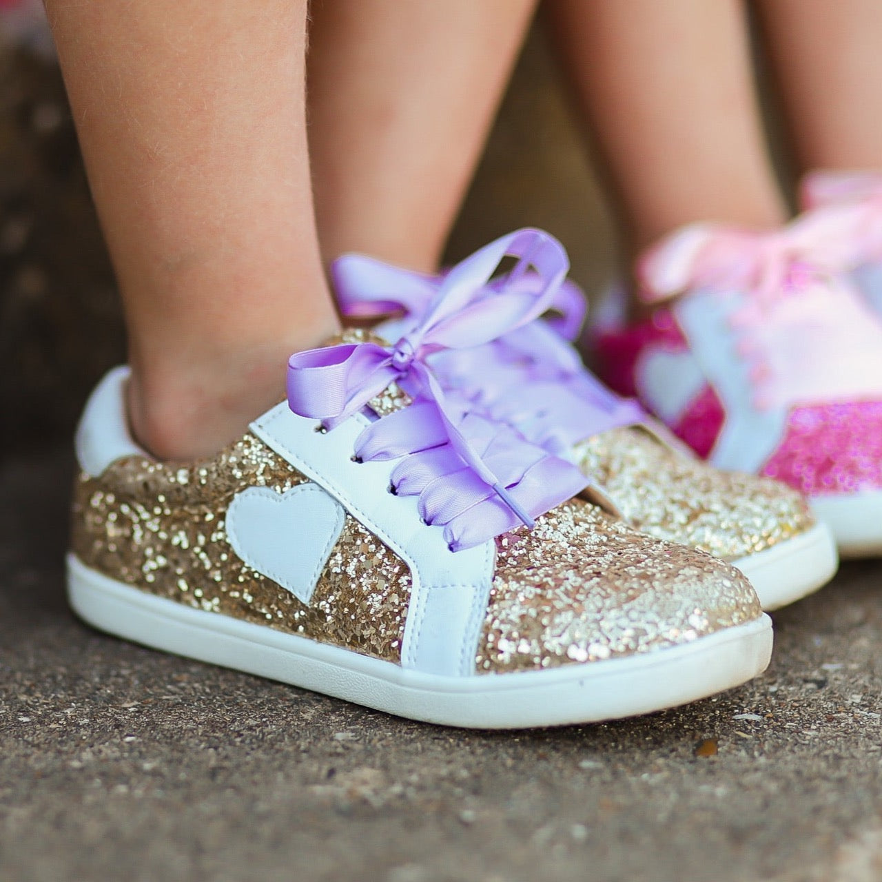 Gold Glitter Sneakers - Love and Grow Clothing Co