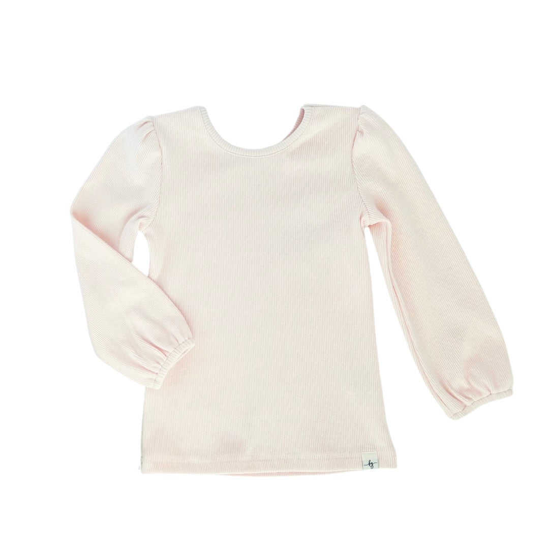 Blush Frost Ribbed Layering Shirt