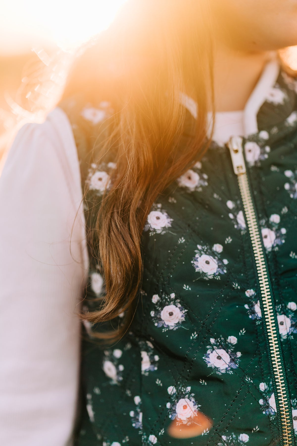 Emerald Frost Floral Vest