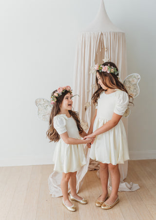 Taffeta Bubble Dress ~ Cream