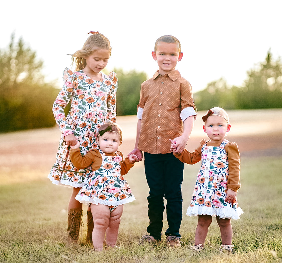 Golden Petals Chloe Dress