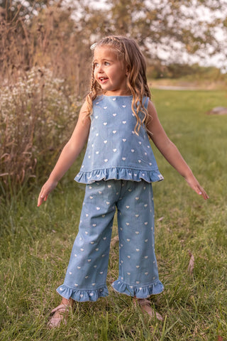 Candyland Denim Dolly Top