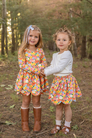 Marigold Meadow Scallop Skort