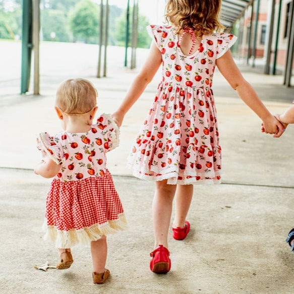 Vintage Apple Dress and Bloomer Set