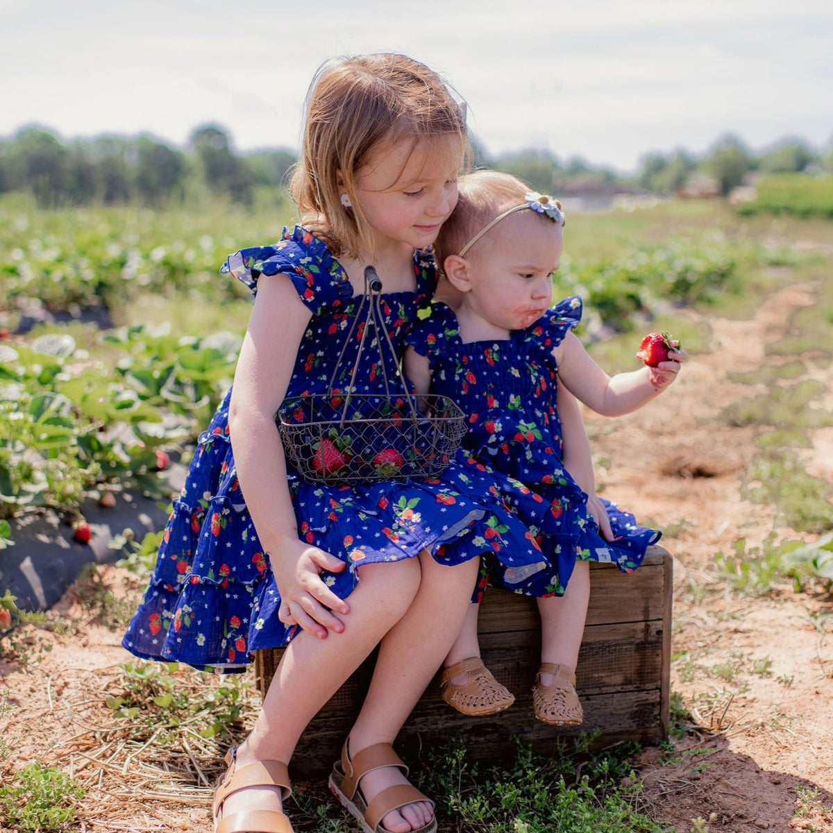 Strawberry Stars Gauze Dress