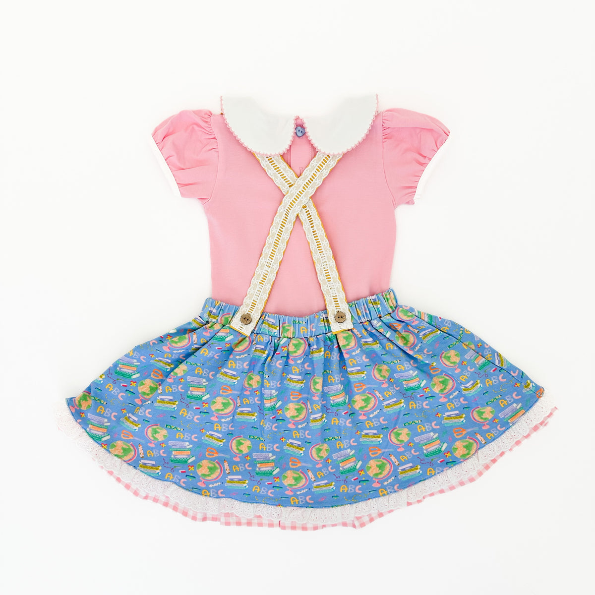 Places You&#39;ll Go Skirt and Suspender Set