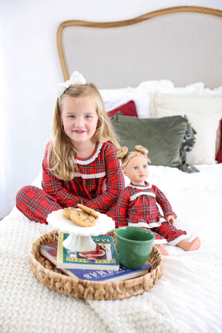 *PREORDER* Girls Holiday Heirloom Plaid Comfort Set