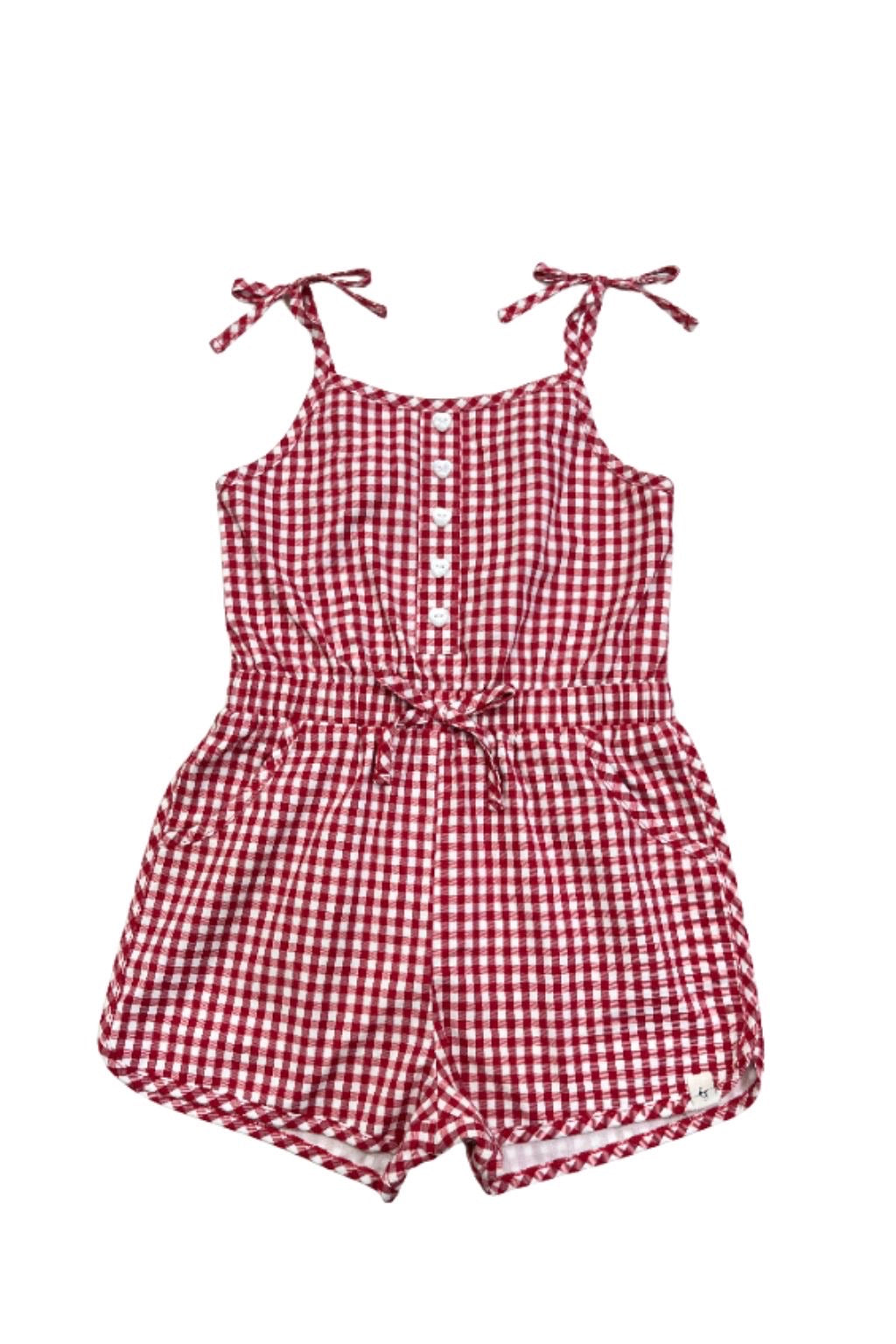 *PREORDER* Red Gingham Short Style Romper