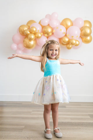 Birthday Dress & Bloomer Set ~ Blue