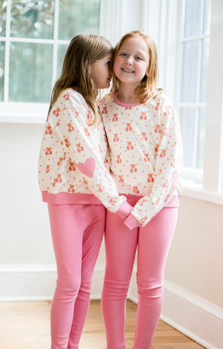 Tickled Pink Ribbed Leggings