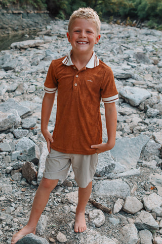 Boys Brown Sugar Bamboo Terry Polo