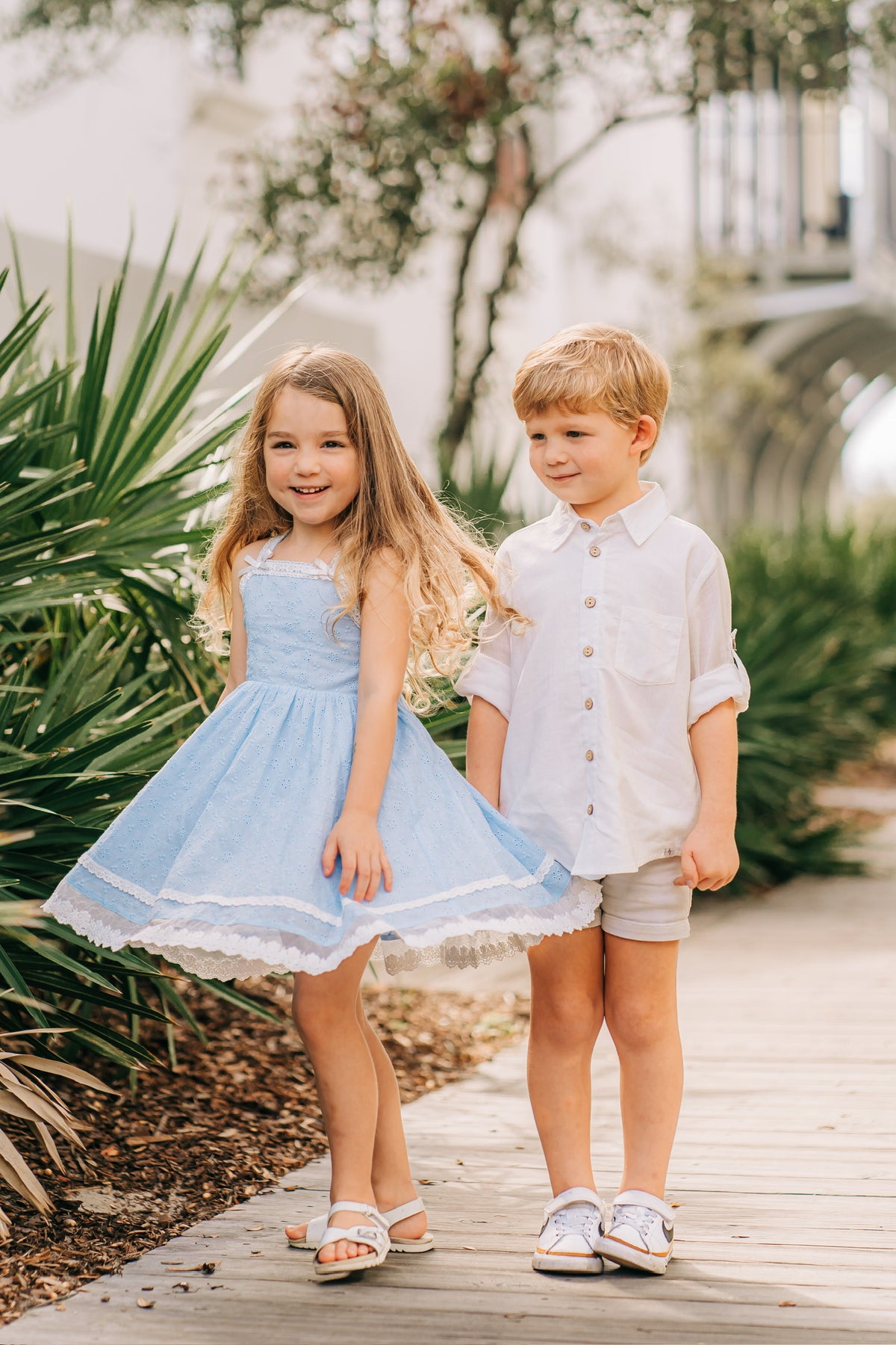 *PREORDER* Sky Breeze Eyelet Dress and Bloomer Set