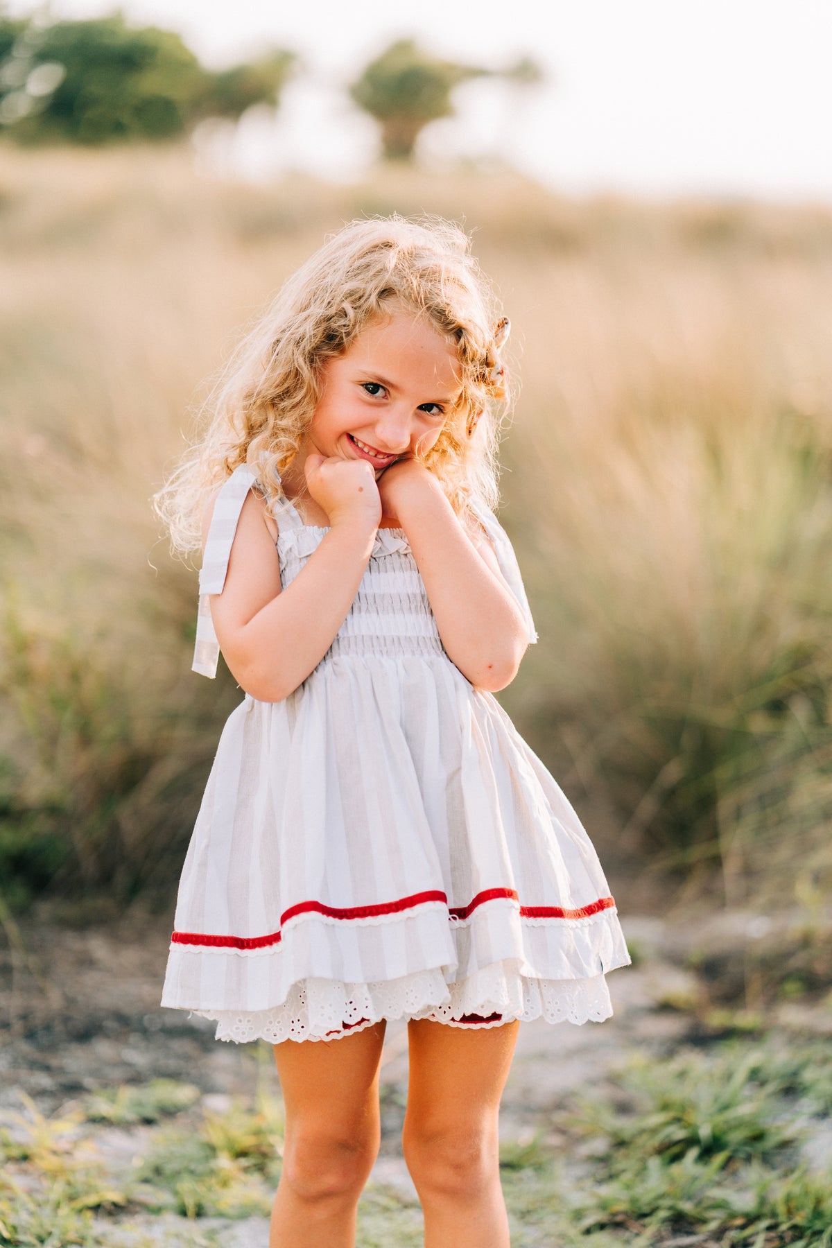 Wheat Stripe Tunic Set