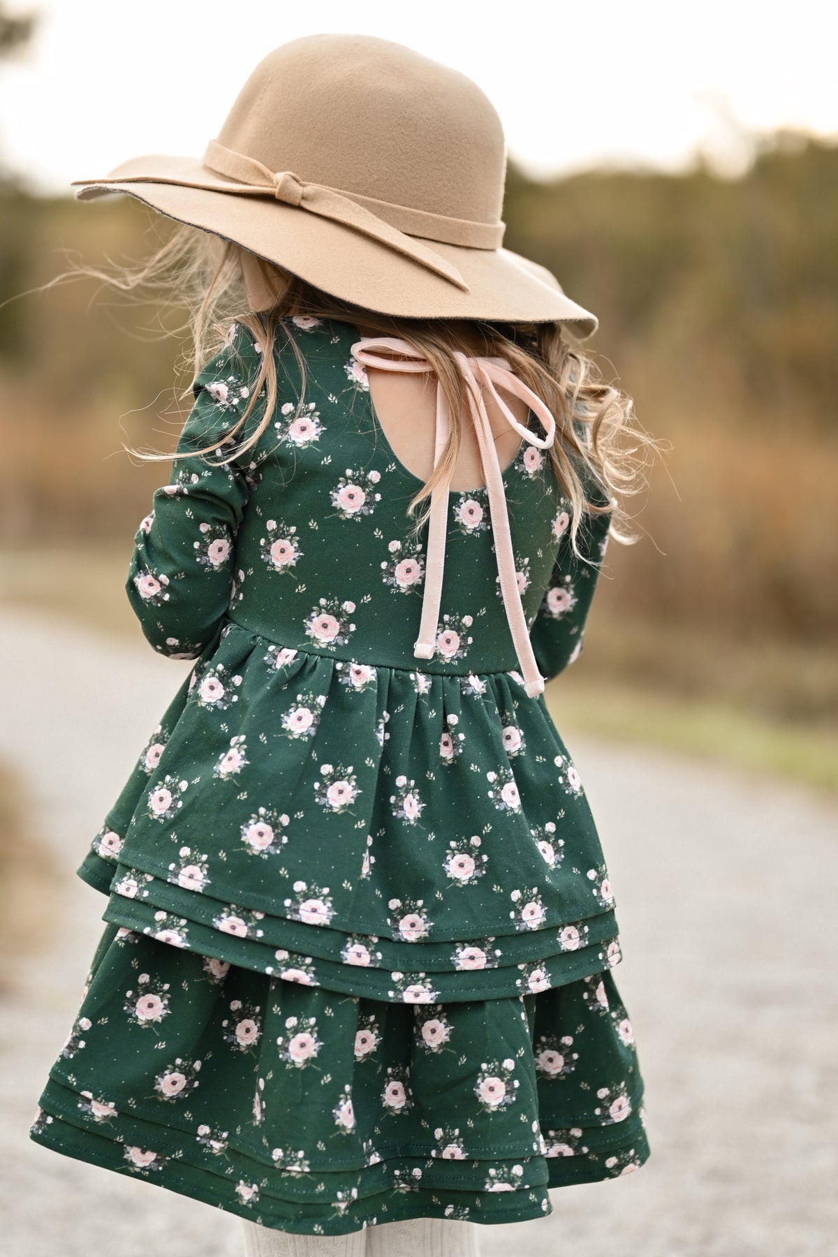 Emerald Frost Floral Dress