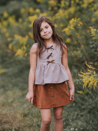 Corduroy Skort ~ Caramel