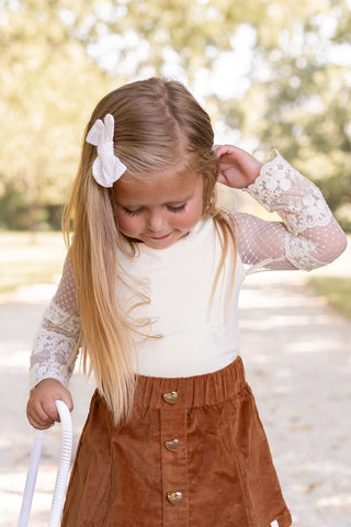 Lace Layering Shirt ~ Cream