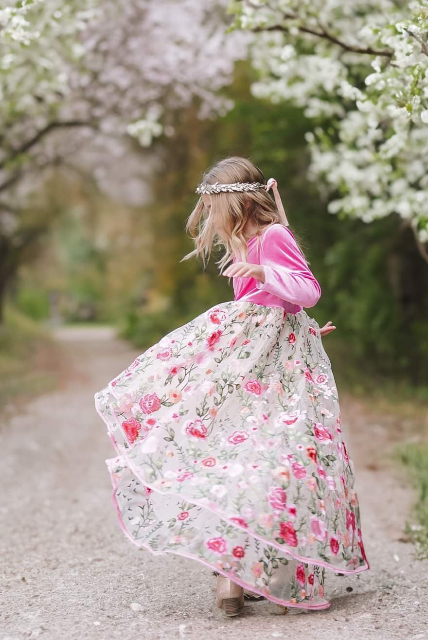 *PREORDER* Long Sleeve Rose Petal Enchantment High Low