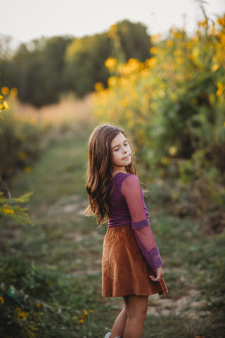 Lace Layering Shirt Bundle ~ Orchid and Peacock Blue