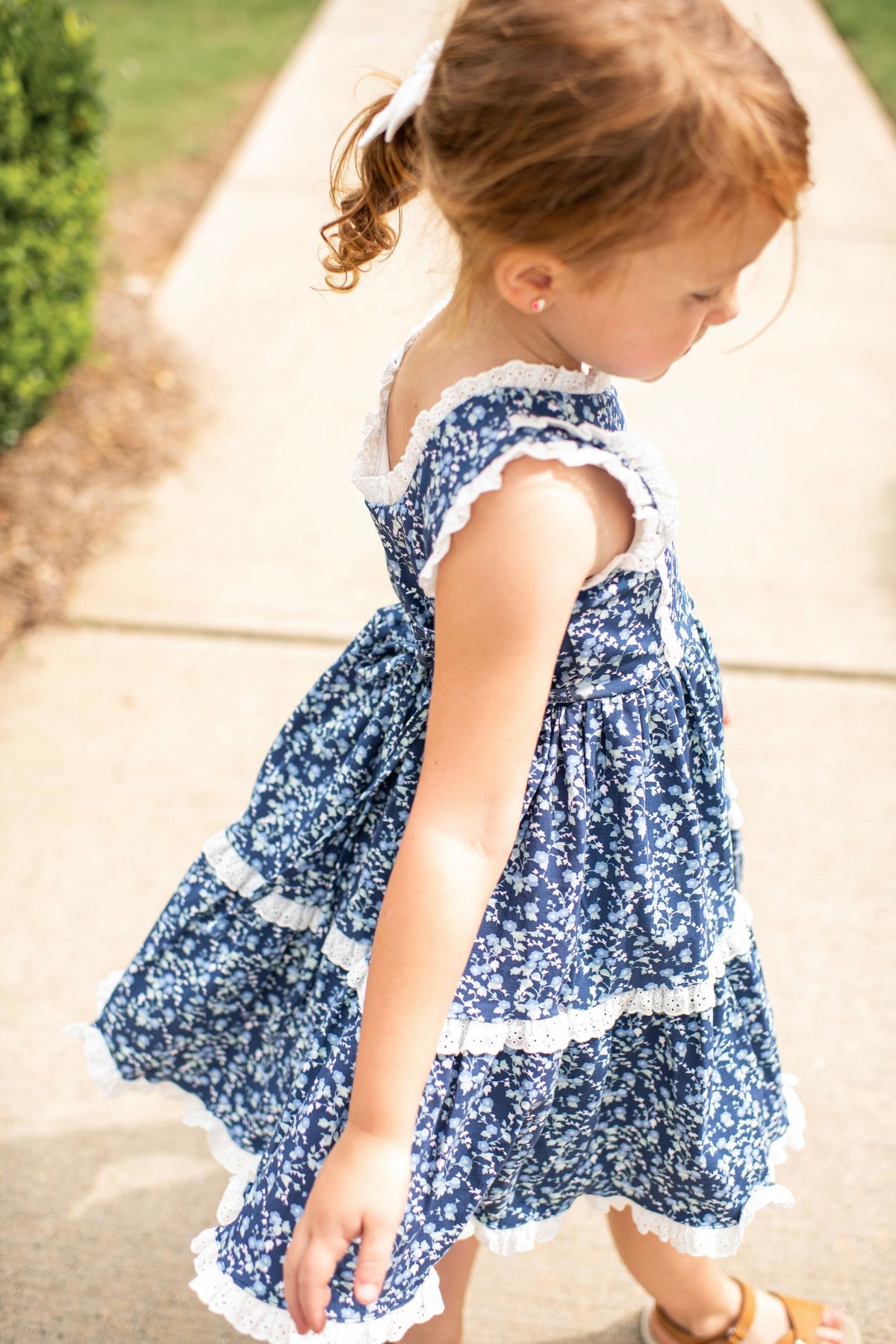Midnight Blues Zoey Dress and Bloomer Set
