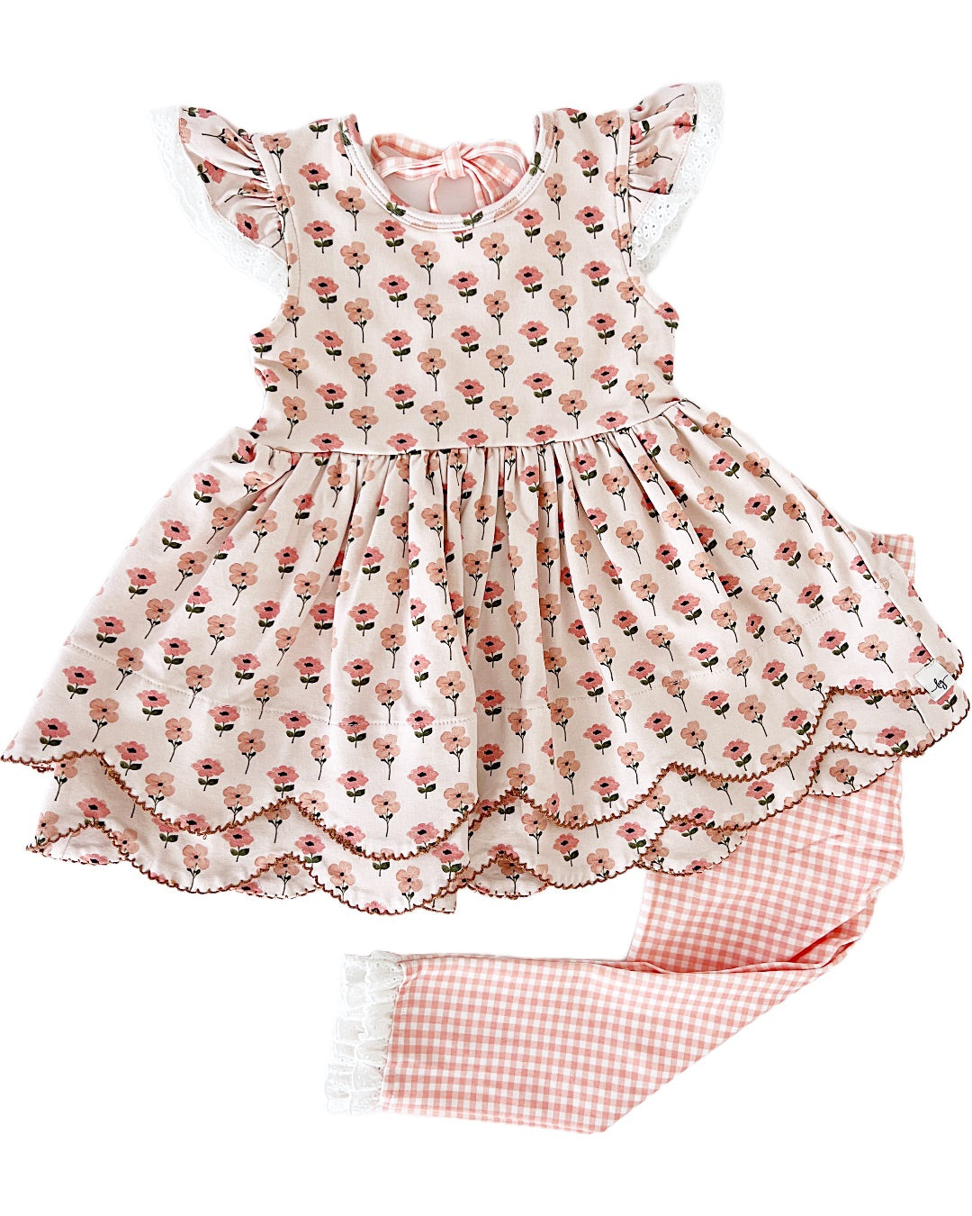 Rosy Pink Floral Tunic Set