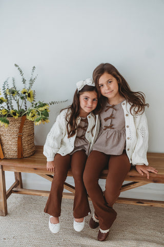 Chocolate Brown Flared Leggings