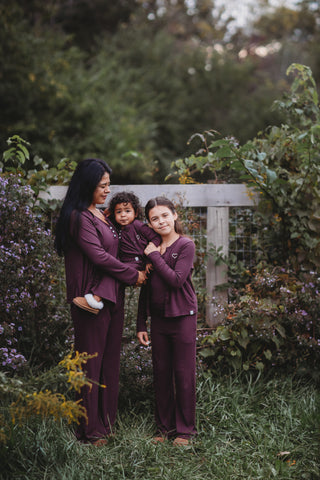 Ribbed Bamboo Lounge Pants ~ Plum