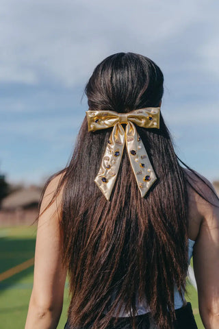 Gold LSU Bow Barrette