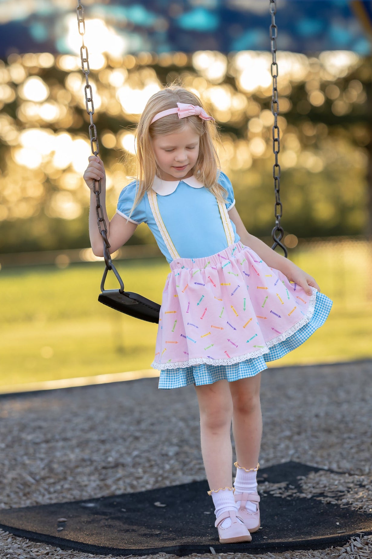 Color Me Cute Suspender Set | Girls Back to School Outfit