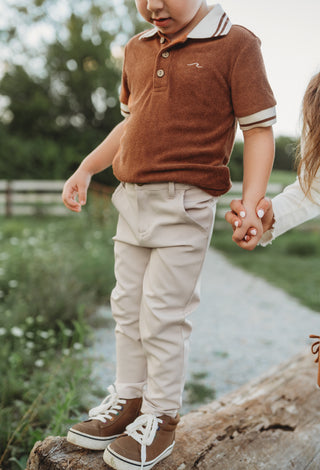 Boys Brown Sugar Bamboo Terry Polo