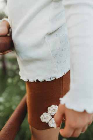 Vanilla Heart Pointelle Shirt
