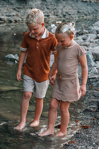 Boys Brown Sugar Bamboo Terry Polo